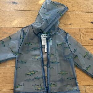 Carter's Kids Blue Shark Print Raincoat - 2T